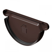 Заглушка желоба металлическая Docke Stal Premium RAL 8019 Шоколад 125 мм
