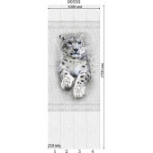 Стеновая панель ПВХ Panda 00550 Белые кружева Барс 2700х250х8 мм комплект 4 шт 3D Дизайн